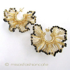 Lavish ピアス 18Kgp フープ Black Lavish ピアス 18Kgp フープ Black