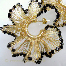 Lavish ピアス 18Kgp フープ Black