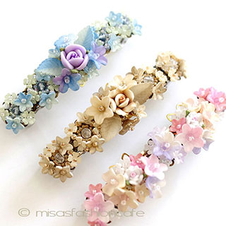 ヘアバレッタ 再販！ お花　フランス製
