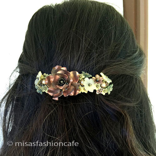 ヘアーバレッタ　再販 お花　フラワーブーケ