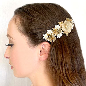ヘアーバレッタ　新着 お花　フラワーブーケ