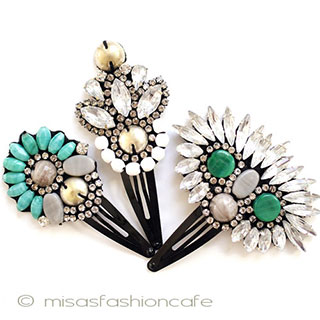 NY　ヘアーアクセ ビジュー３セット再販！