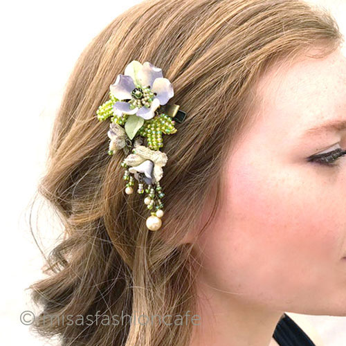 パーティー・ヘアークリップ カリフォルニア製お花