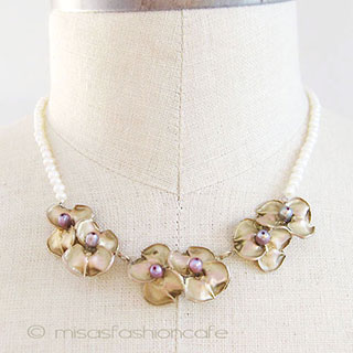 Michaud 真珠ネックレス ヒヤシンスの花　再販！