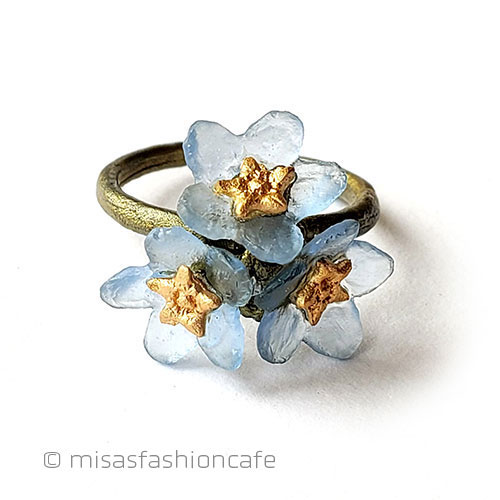 マイケルミショー　指輪 わすれな草のお花リング