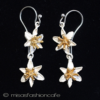 Michaud　オニオンの花 イヤリングまたはピアス　