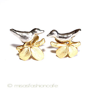 マイケルミショー　ピアス 24Kgp　小鳥　再販！