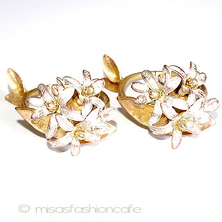 Michaud　オレンジの花 真珠ナプキンリング再販