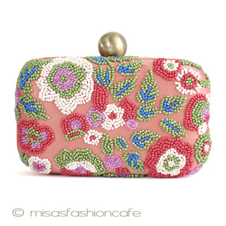 ＳＡＮＴＩサンティ　お花刺繍 クラッチ＆ショルダーBag