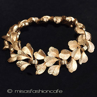 Trifari　 トリファリ 金葉　ブレスレット