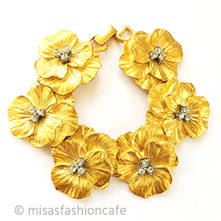 ヴィンテージアクセサリー パンジー・スミレの花