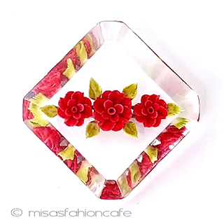 ヴィンテージジュエリー ローズの花　ブローチ