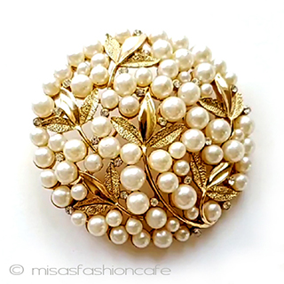 ヴィンテージアクセサリー トリファリ　パール