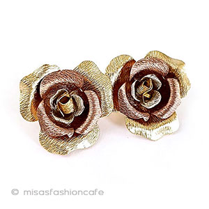 ヴィンテージアクセサリー バラのお花ブローチ ２個