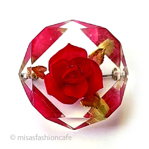 ヴィンテージジュエリー ローズの花　ブローチ