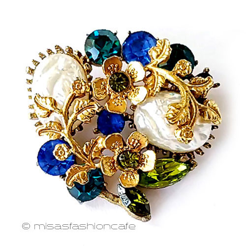 ヴィンテージアクセサリー バロックパール・フラワー