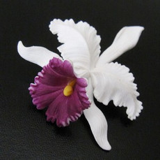 アヤメのお花ブローチ