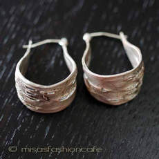 Michaud ピアス　 ピンクシルバー白樺