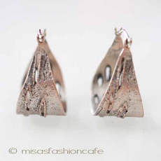 Michaud ピアス　 ピンクシルバー白樺