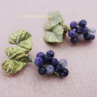 Michaud イヤリング アメジストの葡萄