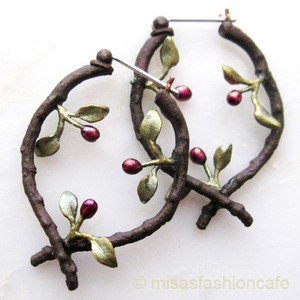 Michaud ピアス 小枝・真珠のお花