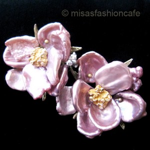 Michaud ピアス 真珠・ケシパールのローズ