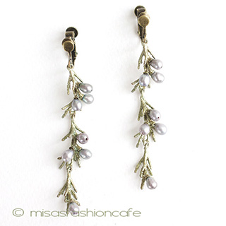 Michaud 松の木 ピアス または クリップ Michaud 松の木 ピアス または クリップ
