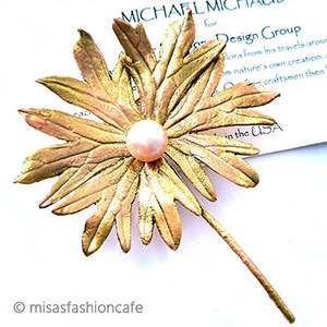 マイケルミショー　 真珠　ゼラニウムの花