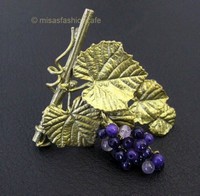 Michaud ブローチ アメジスト葡萄