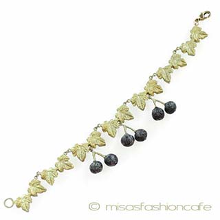 Michaudブレスレット　 天然石カシスの実
