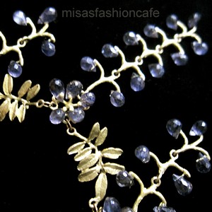 マイケルミショー ネックレス 天然石・藤の花