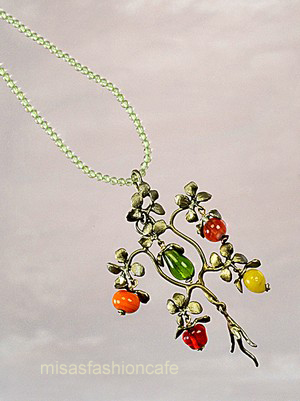 マイケルミショー ネックレス ぺリドット Tree of life