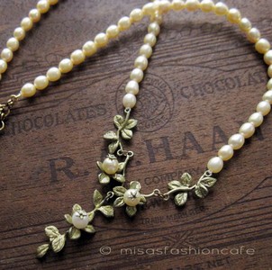 Michaud ネックレス 真珠のお花ペンダント