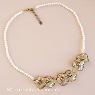 Michaud 真珠ネックレス ヒヤシンスの花　再販！