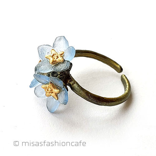 マイケルミショー　指輪 わすれな草のお花リング