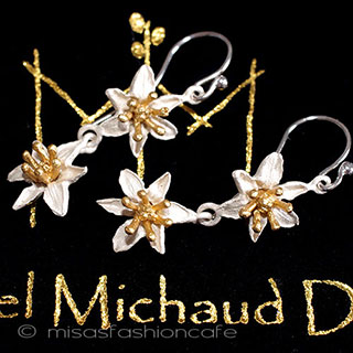 Michaud　オニオンの花 イヤリングまたはピアス　
