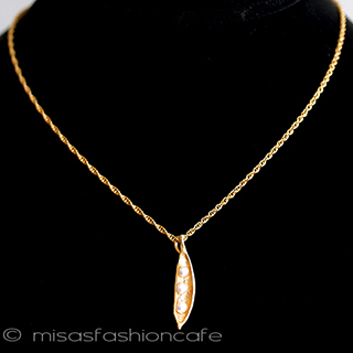 マイケルミショー　Gold 真珠の豆　ネックレス