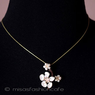 マイケルミショーネックレス 真珠ケシパール　桜の木
