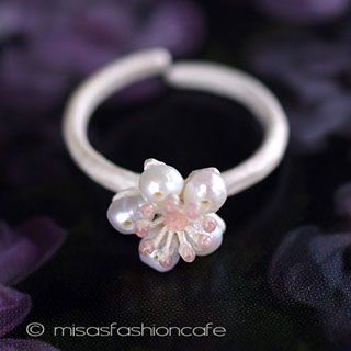マイケルミショーリング 真珠ケシパールの桜　