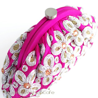 ＳＡＮＴＩサンティ　バッグ 針刺繍の花（Pink）