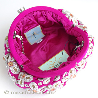 ＳＡＮＴＩサンティ　バッグ 針刺繍の花（Pink）
