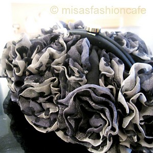 SANTI サンティ クラッチ シフォン レオパード