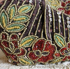 SANTI サンティ クラッチ 　ジュエル花畑