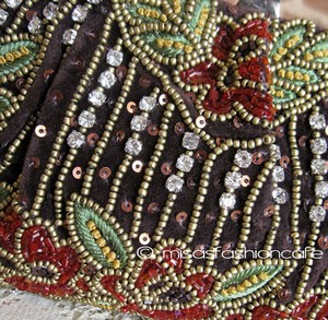 SANTI サンティ クラッチ 　ジュエル花畑