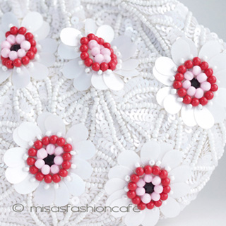 ＳＡＮＴＩサンティ　バッグ Red＆Whiteフラワー