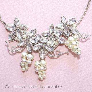 ＳＰＡＲＫＬ　ネックレス シェルパールの葡萄（L）