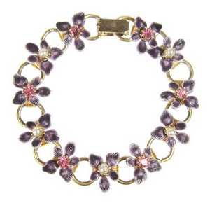 アンティーク　 スミレの花ブレスレット
