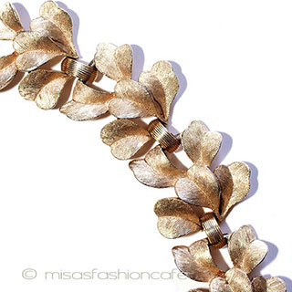 Trifari　 トリファリ 金葉　ブレスレット