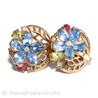 Ｔｒｉｆａｒｉ　 トリファリ パステルの花　イヤリング