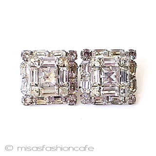 ヴィンテージアクセサリー クリスタル イヤリング ヴィンテージアクセサリー クリスタル イヤリング